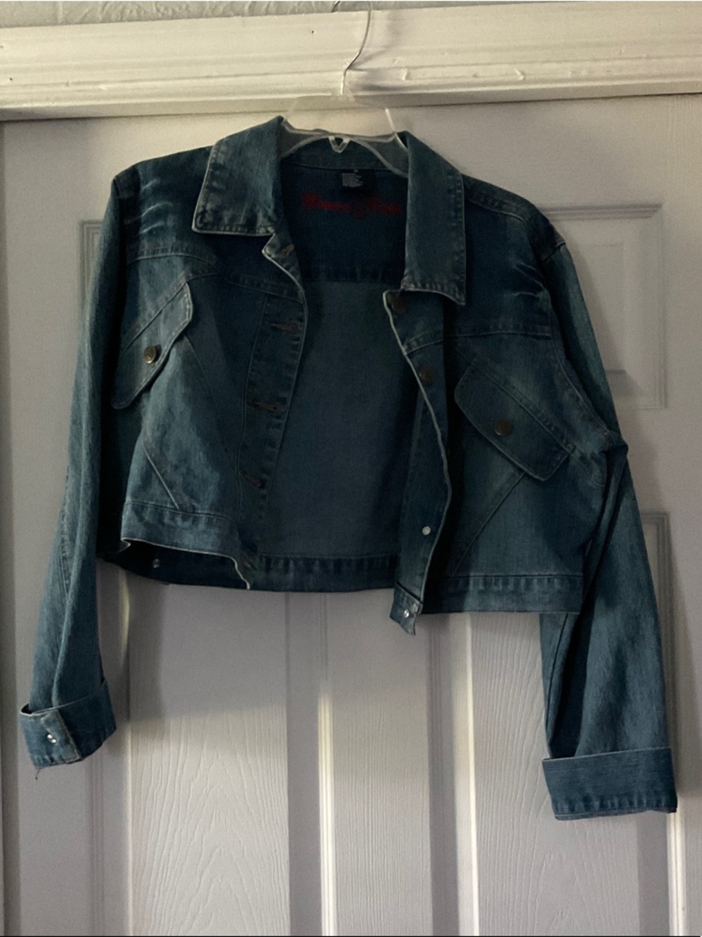 Cropped Women’s Denim Jacket - Blue